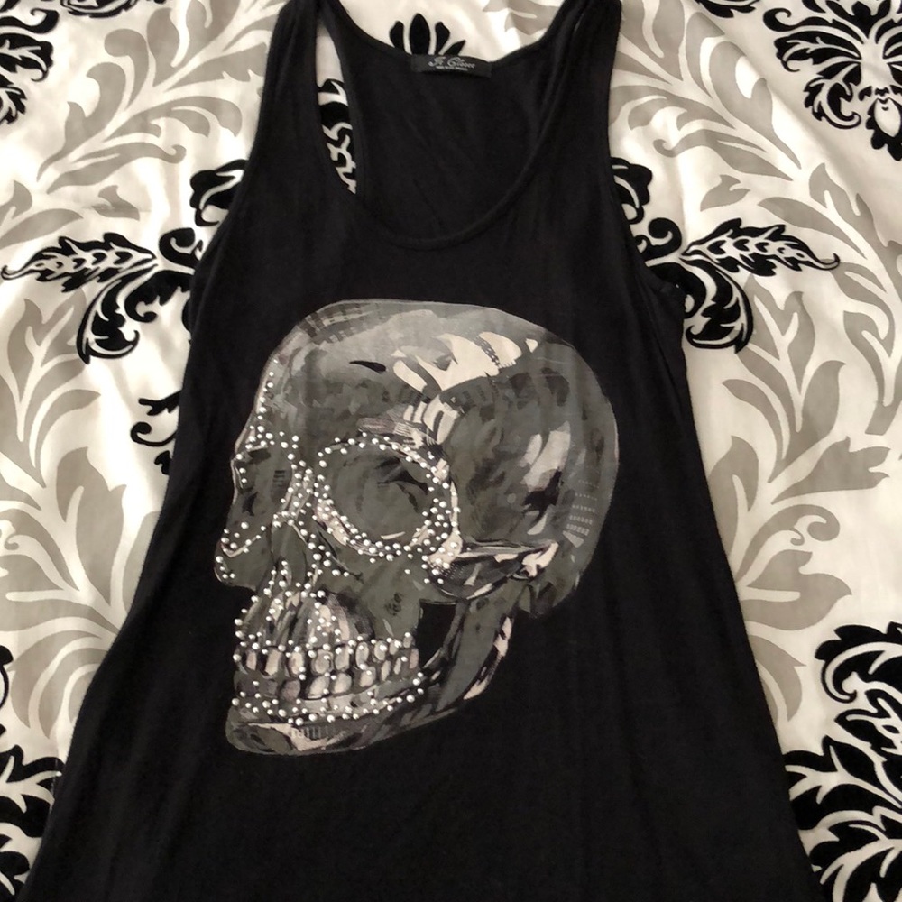 COPY - Skull rhinestone tank